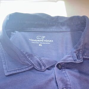 Vineyard Vines Men's XL Blue Button-Down Shirt 100% Pima Cotton Short Sleeve